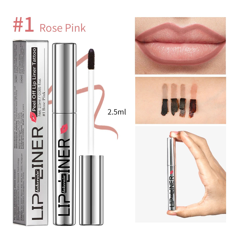 Peel Off Tatoo Lip Liner Waterproof Long Lasting Lipliner Pencil Transfer Proof Matte Finish Lipgloss Lipstick Makeup 4 Colors Oasis Select Color 1