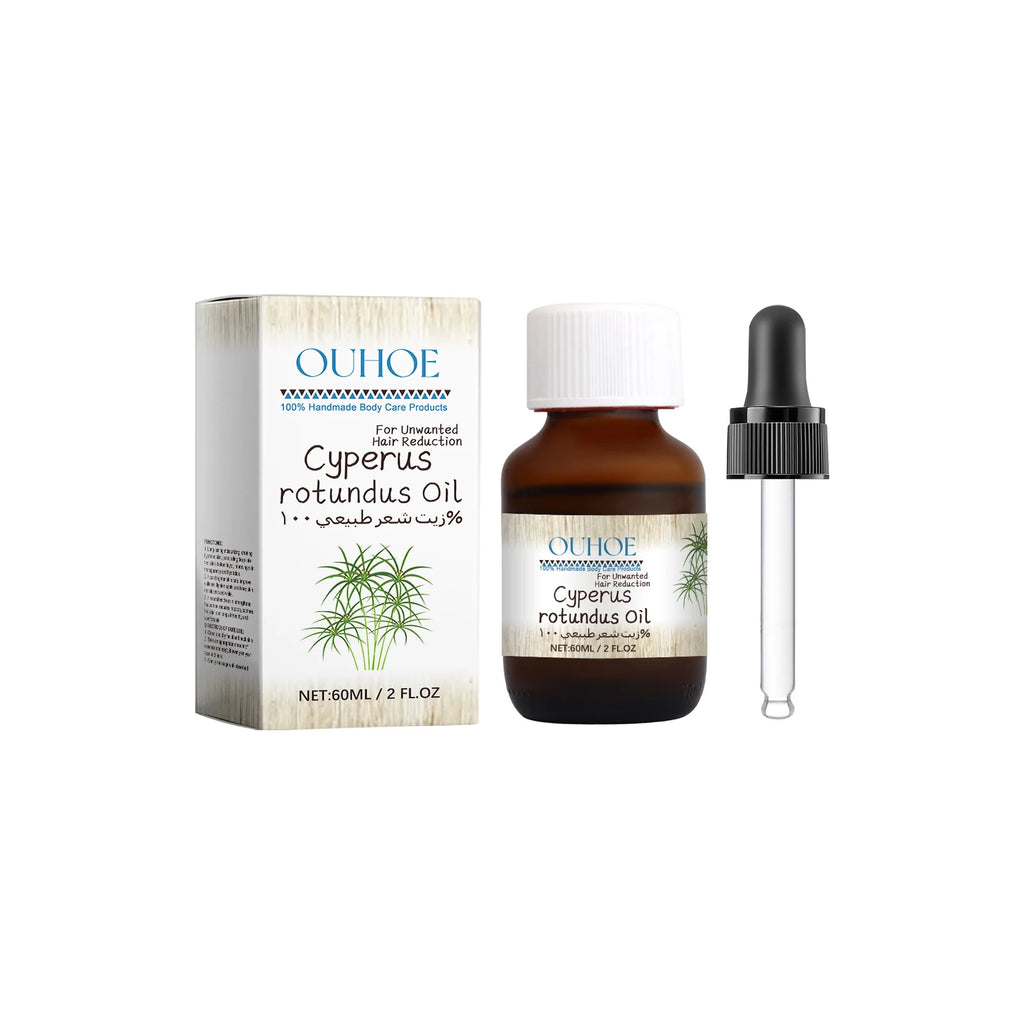 Cyperus Rotundus Hair Removal Oil, Gentle Botanical Oil for Painless Depilation, Moisturizing & Nourishing, Silky Smooth Skin Oasis Select 60ml boxed