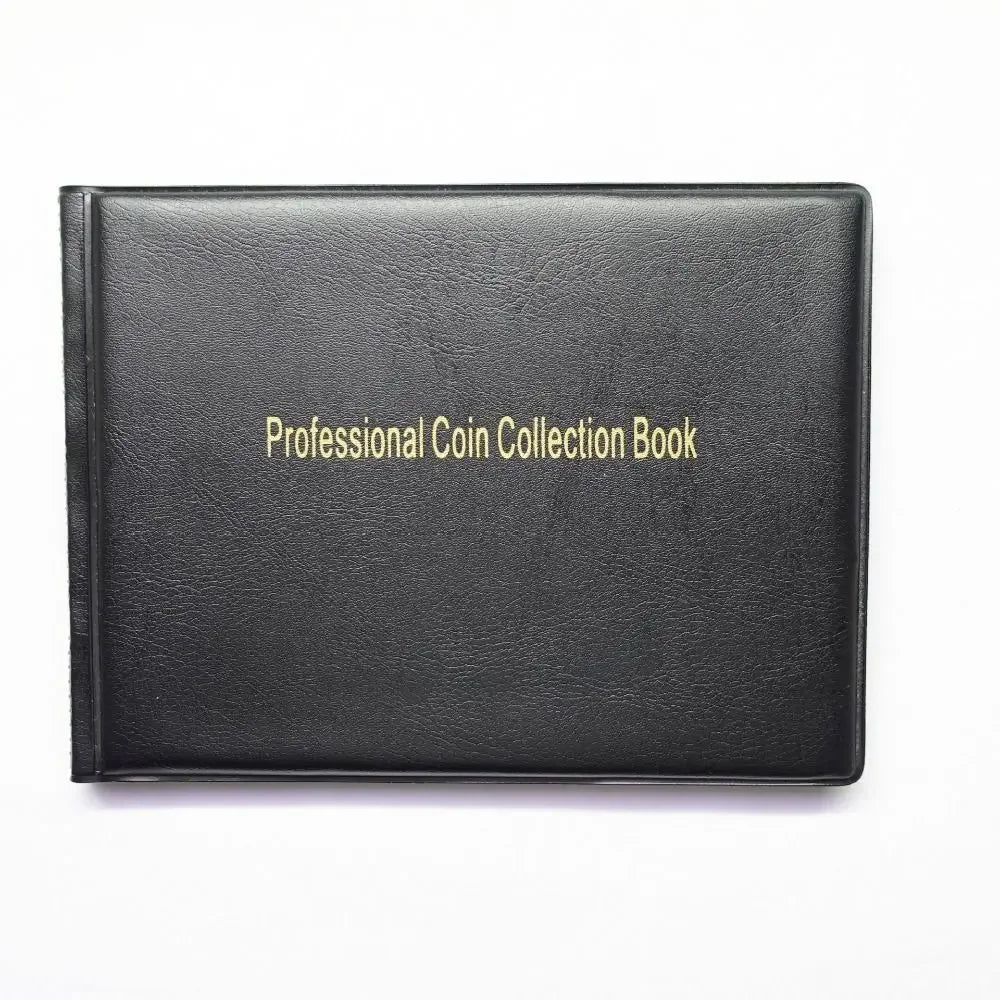 240 Pockets Coin Collection Holder PVC Penny Album Gifts Coin Collecting Album 10 Pages Coin Collection Book for Collectors Oasis Select black