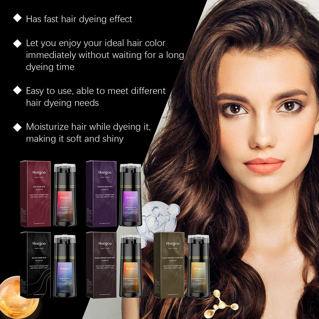 Black Hair Dye Shampoo Rapid Hair Dyeing Repair Dry Reduce Breakage Split Ends Oil Control Nourishing Hair Root Coloring Shampoo Oasis Select