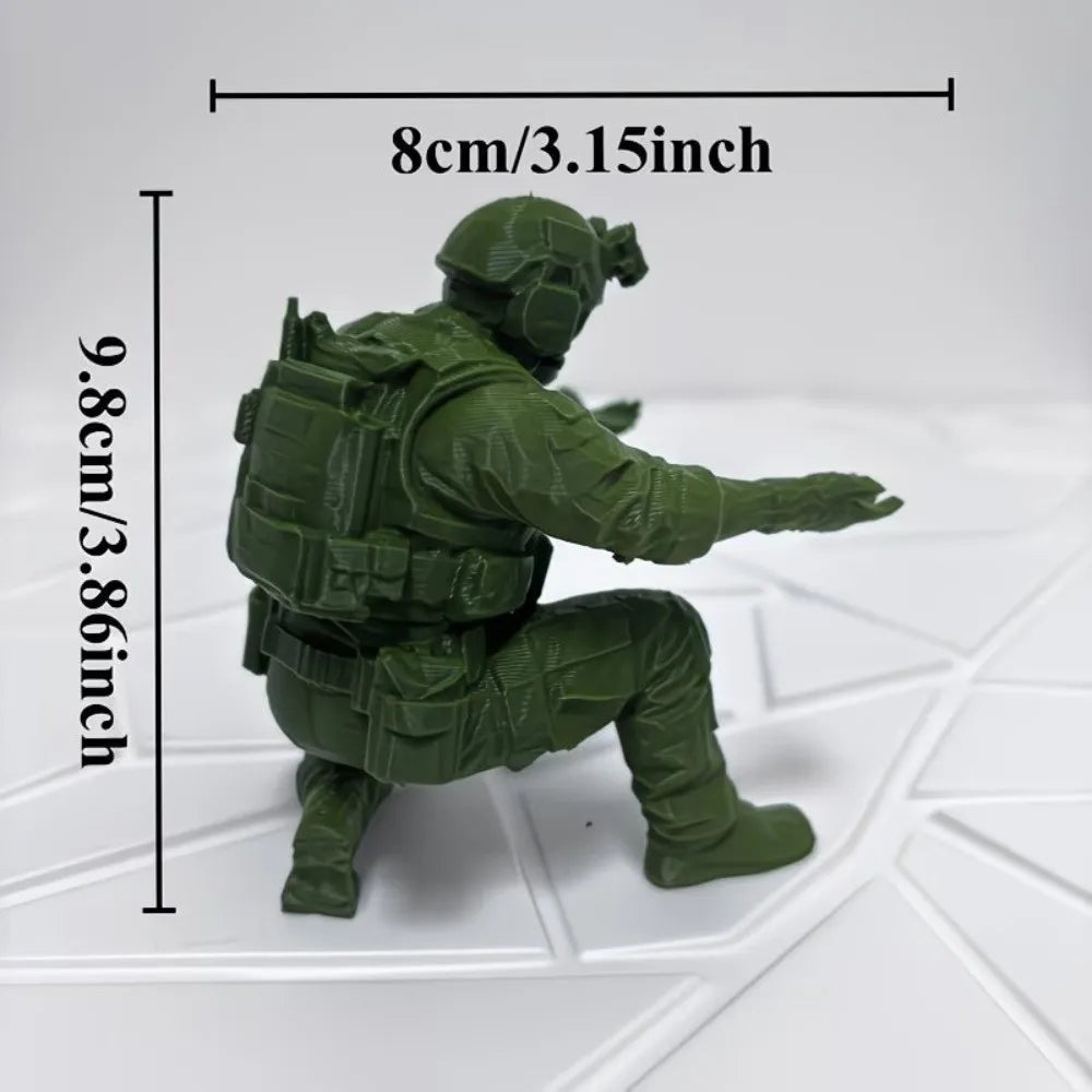 Unique Soldier Pen Holder Plastic Special Forces Figure 3D Printed Pen Stand Stationery Pencils Desk Organizer Desktop Decor Oasis Select