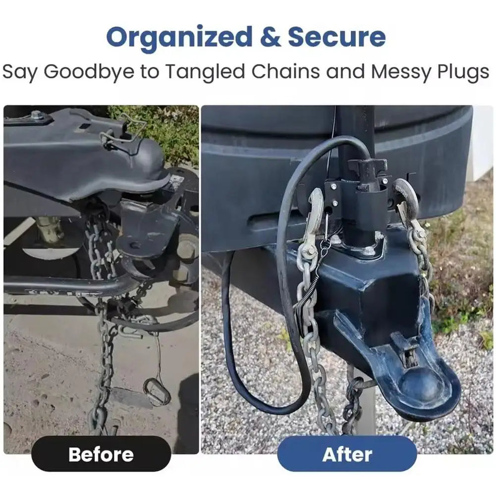 Trailer Chain Organizer – 7-Pin Plug Holder for RV & Camper