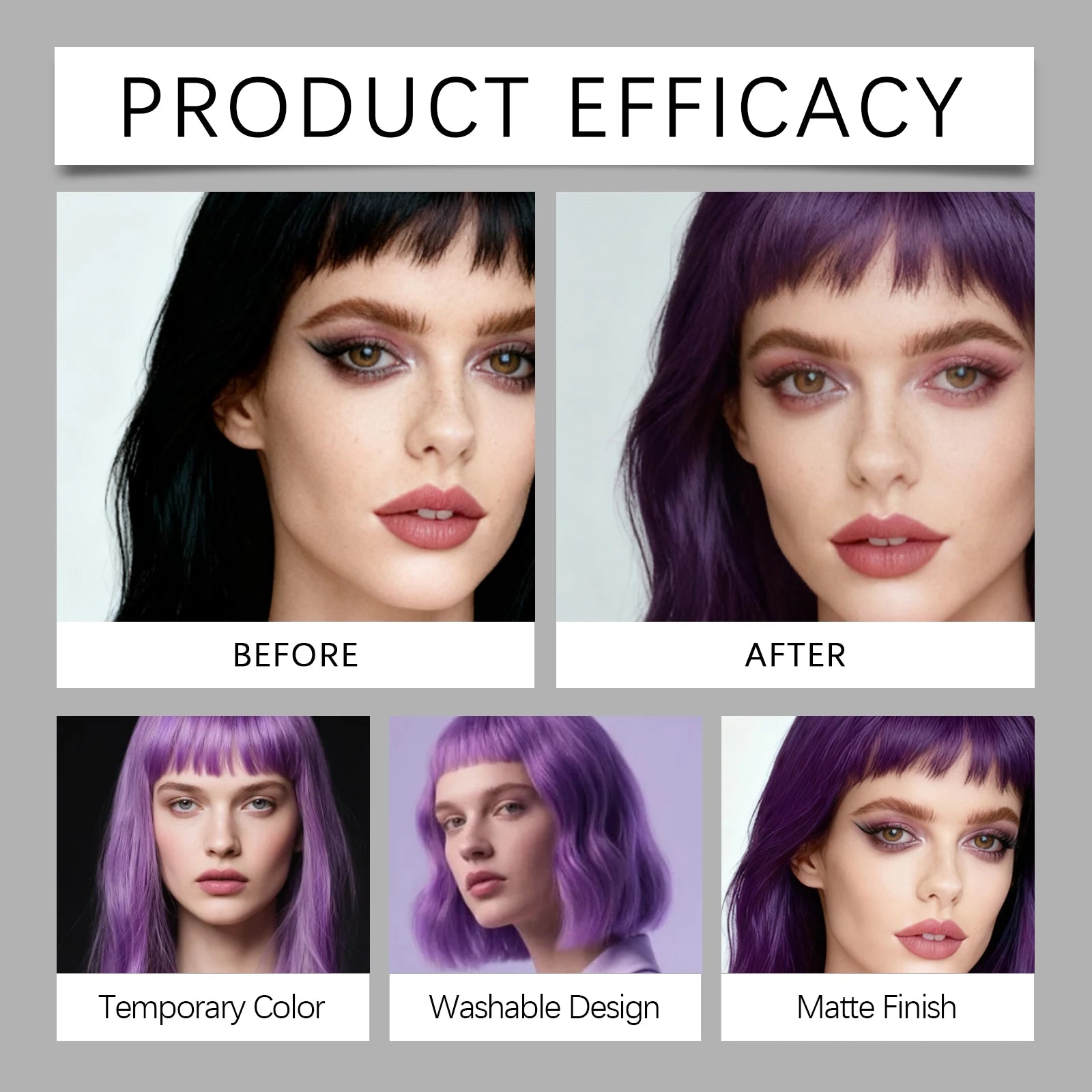 Purple Temporary Hair Color Wax – Wash-Out Dye for Men & Women Temporary Hair Color Wax Oasis Select