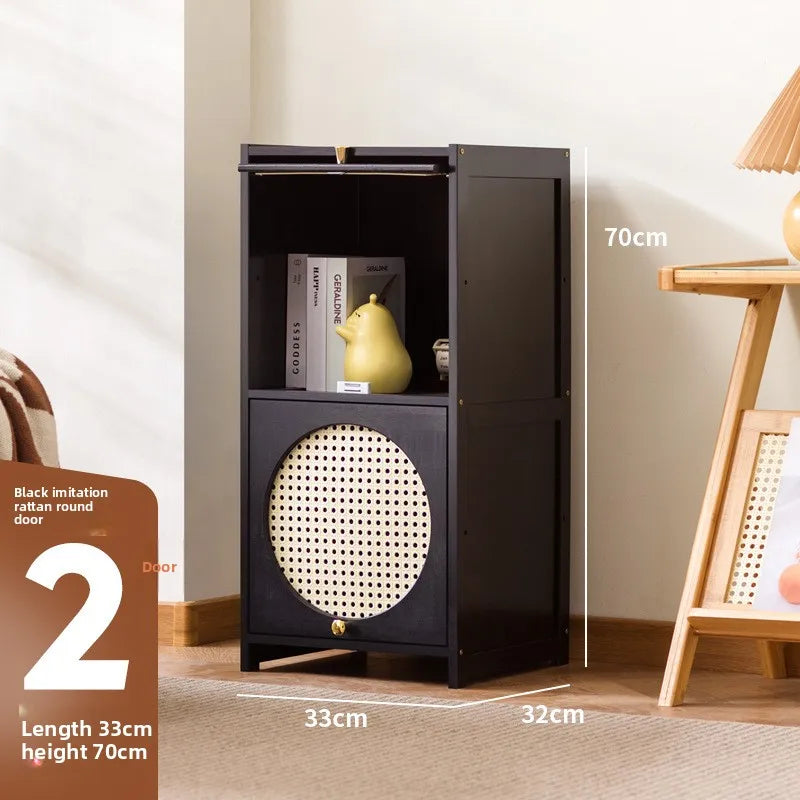 Bookshelf Shelf Floor-to-ceiling bookcase Locker integrated with wall storage Household wood with door Dust-proof display Oasis Select Black-two doors 33