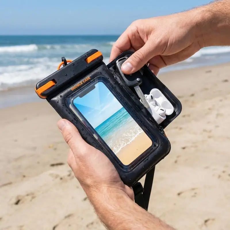 Double Space Waterproof Pouch for Phones Secure Dry Bag for Universal Compatibility Beach Pool Use Oasis Select
