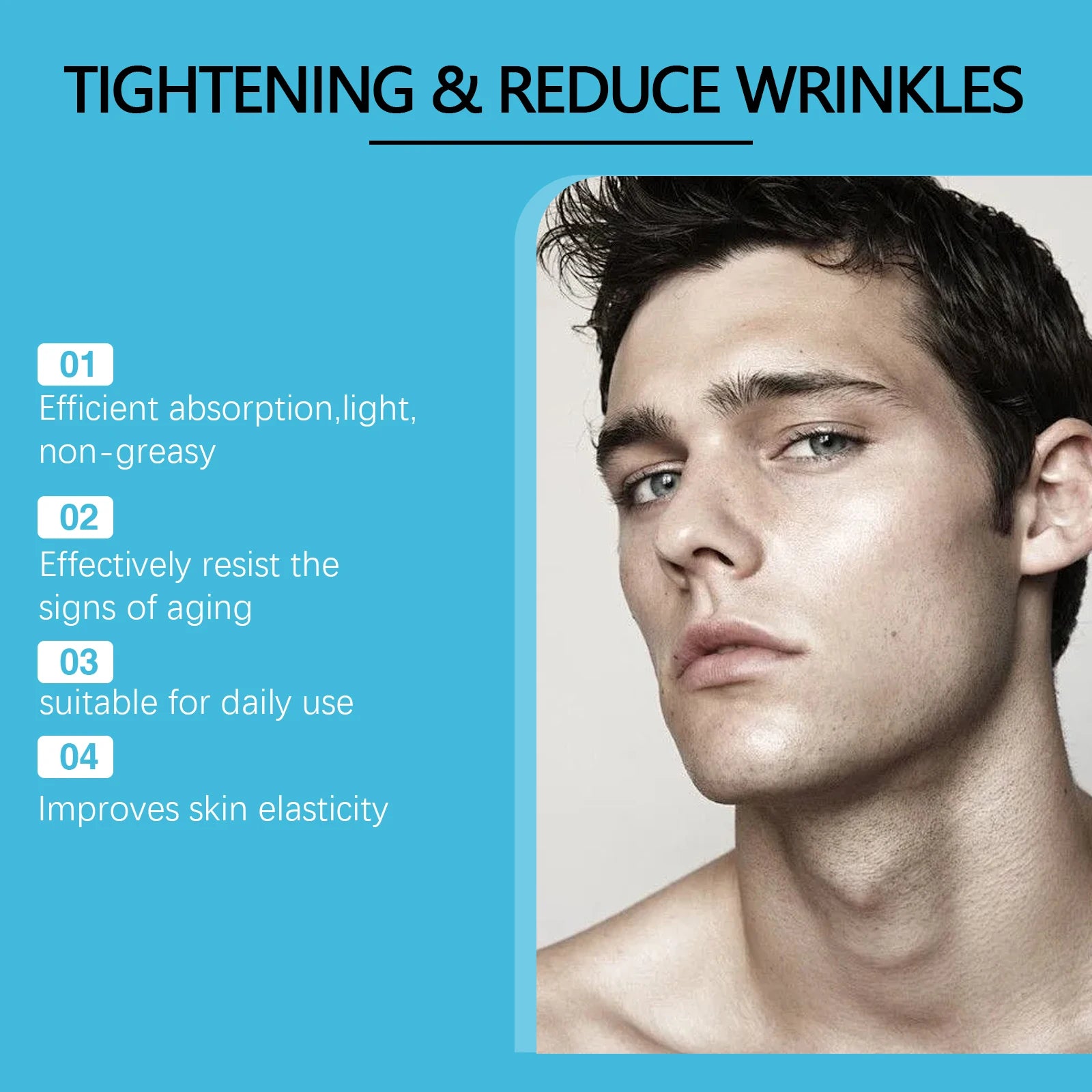 Retinol Face Cream for Men Firming Lifting Reduce Fine Lines Smooth Skin Cream Brightening Moisturizing Increase Skin Elasticity Oasis Select