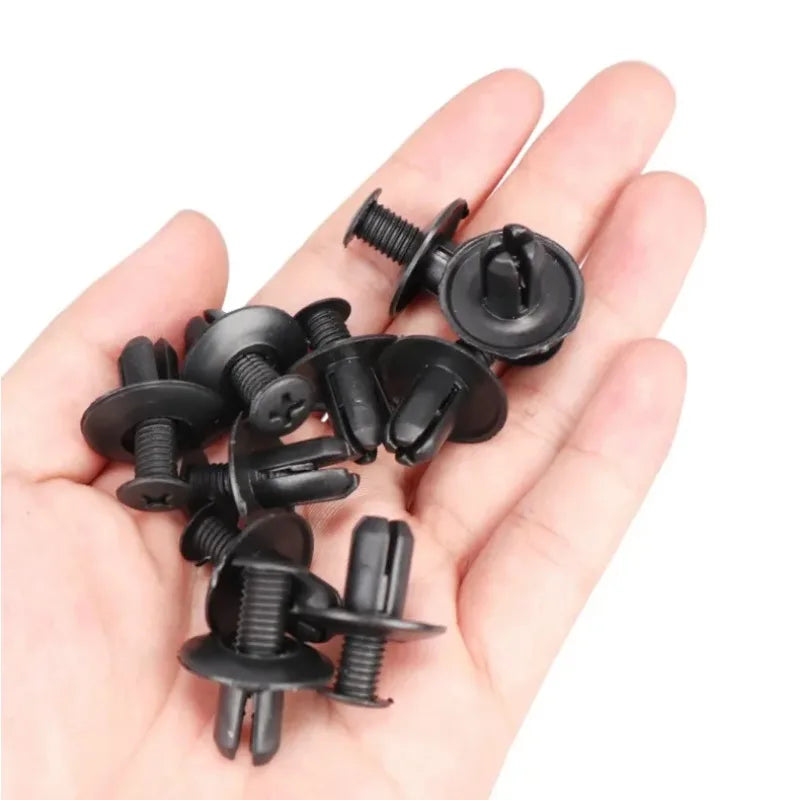 Car Buckle 8mm Hole Plastic Rivets Fixed Buckle Fastener Expansion Screw Auto Vehicle Door Trim Panel Retainer Fastener Clips Oasis Select