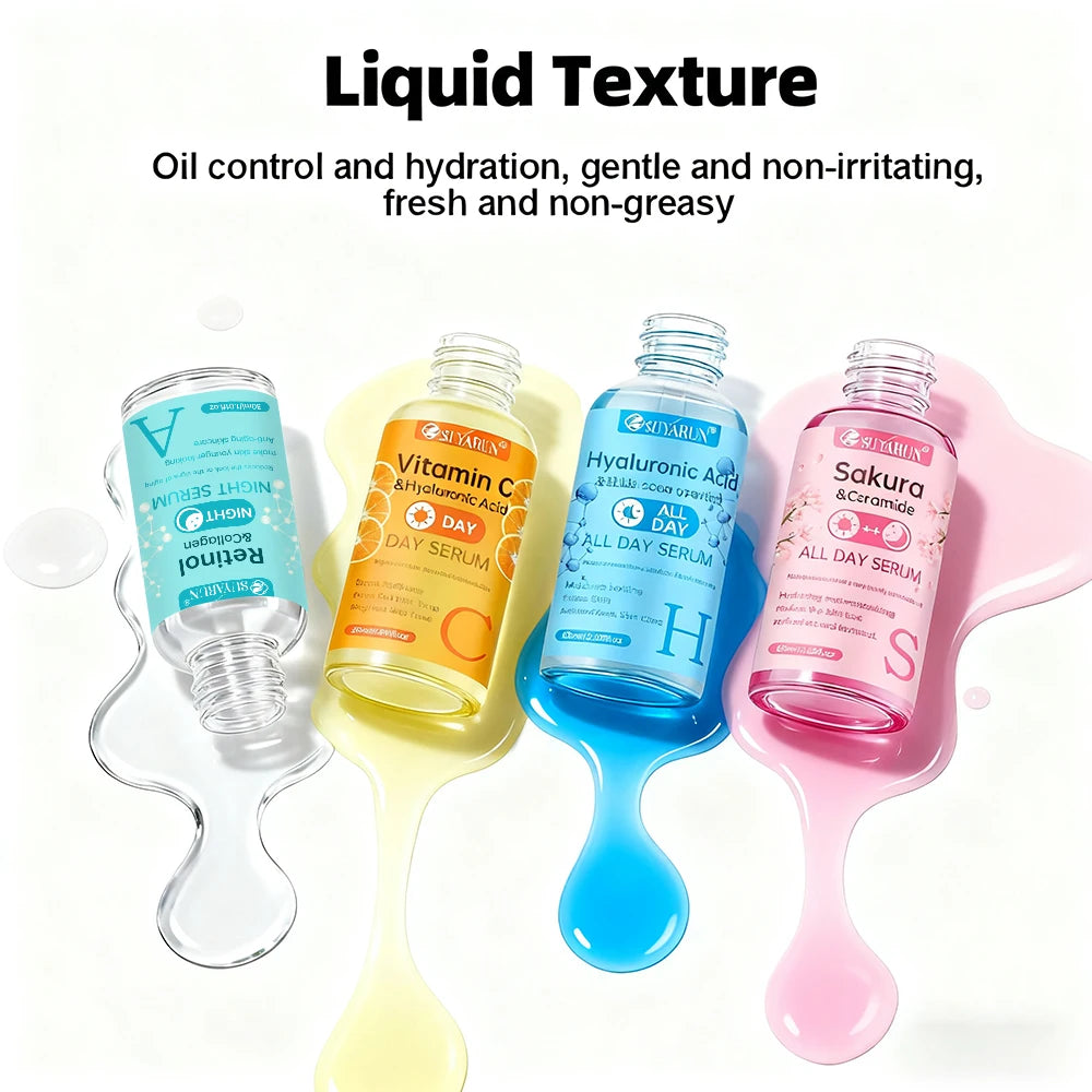 SUYARUN 24H Hydrating Serum 4-Piece Set | Hyaluronic Acid Facial Serum Set Oasis Select