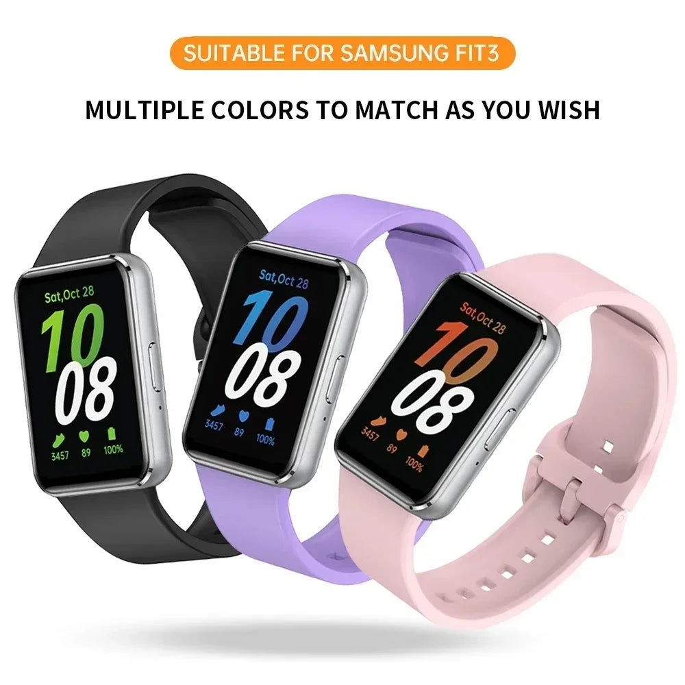 Silicone Sport Strap for Samsung Galaxy Fit 3 – Replacement Band Smartwatch Band Oasis Select