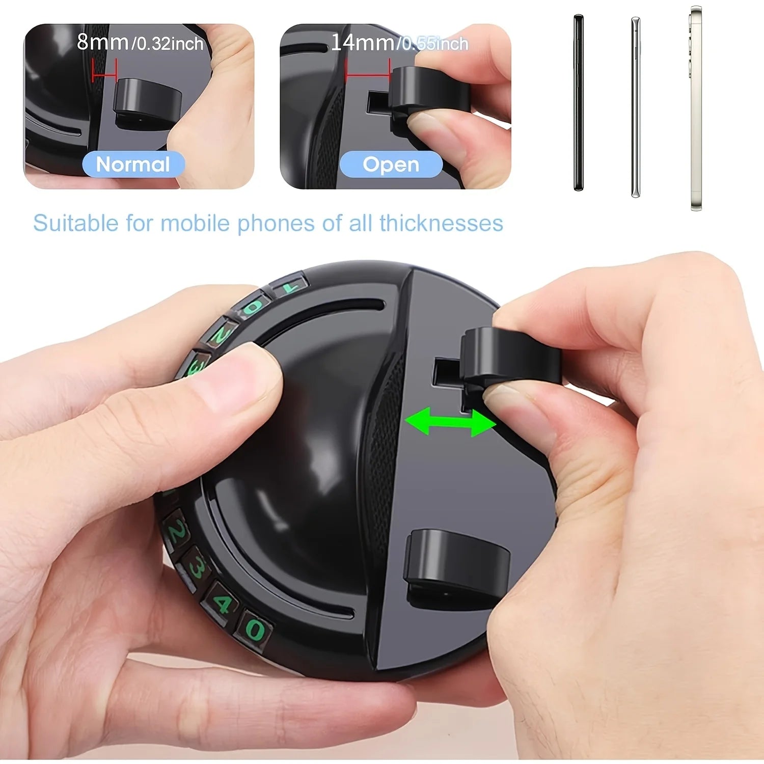 Car Dashboard Anti-Slip Mat Phone Holder & Parking Number Pad