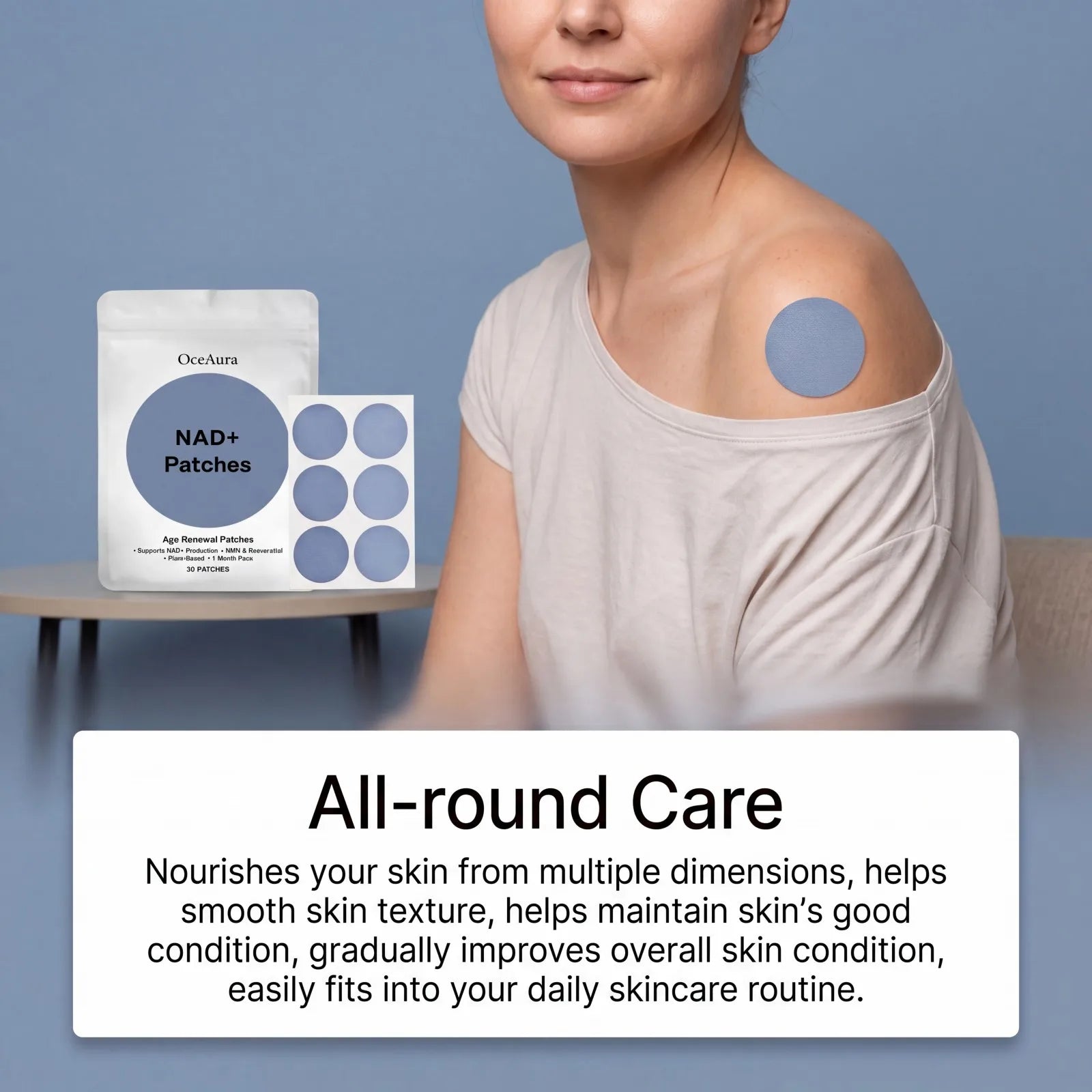 30 PCS Body Care Patches Moisturizing Skin Patch Hydrating Body Sticker Daily Nourishing Soft Smooth Skin Energy Boost Patches Oasis Select