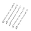 10pcs PVD Stainless Steel Curb Chain Extender End Chains with Lobster Clasps and Heart Moon Tag Charm for Jewelry Making Supply Oasis Select Steel 2