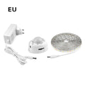 1-5m PIR Motion Sensor LED Strip Lights DC 12V Diode Tape Waterproof Auto On/Off Stairs Wardrobe Closet Kitchen Backlight Light Oasis Select 1 set With EU plug Wihte 2m