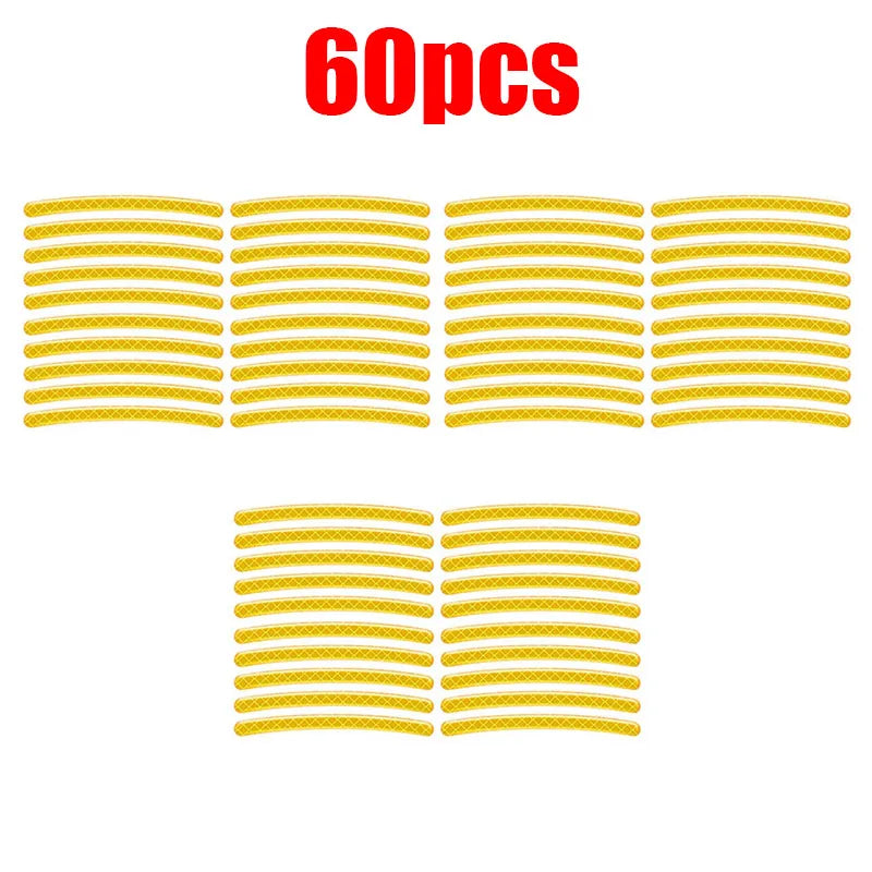 20 Wheel Hub Reflective Stickers Anti Scratch Auto Body Decorative