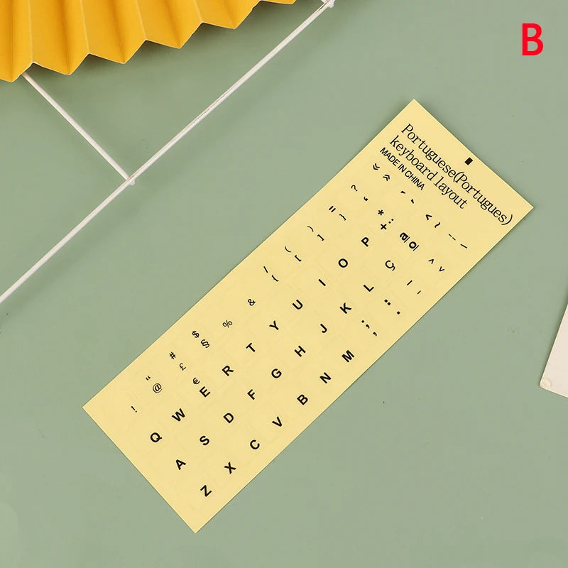 Spanish & Portuguese Transparent Keyboard Stickers | Laptop & PC