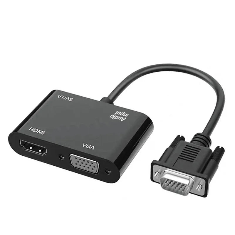 VGA to VGA Female HDMI-Compatible Adapter Splitter with 3.5mm Audio Converter Support Dual Display for Projector HDMI-Compatible Oasis Select VGA to VGA HD 0.12m