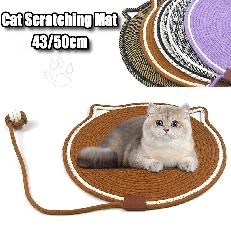 Multipurpose Cat Scratching Mat with Toy Ball Cat Bed Soft Wear-resistant Cat Bed Dog Mat Pet Sleeping Mat for All Seasons Oasis Select