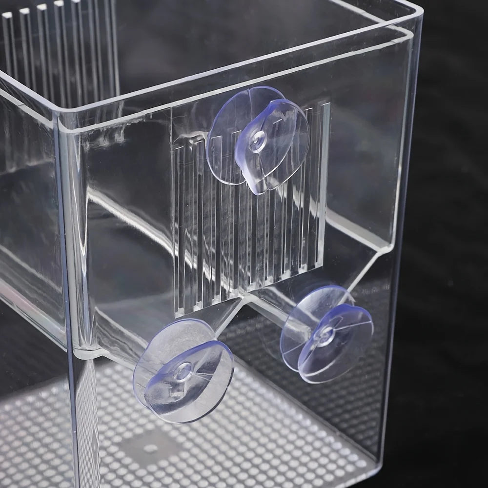 Multifunctional Aquarium Breeding Isolation Box High Clear Double Grid Fish Tank Hatchery Incubator for Small Fishes Oasis Select