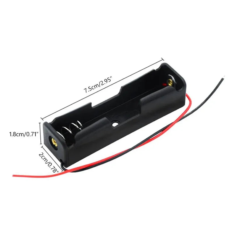 1/2pcs Black Plastic DIY Battery Storage Case Clip Holder Container 1 2 3 4 Slot 18650 Battery Storage Box Case Wire Lead Pin Oasis Select
