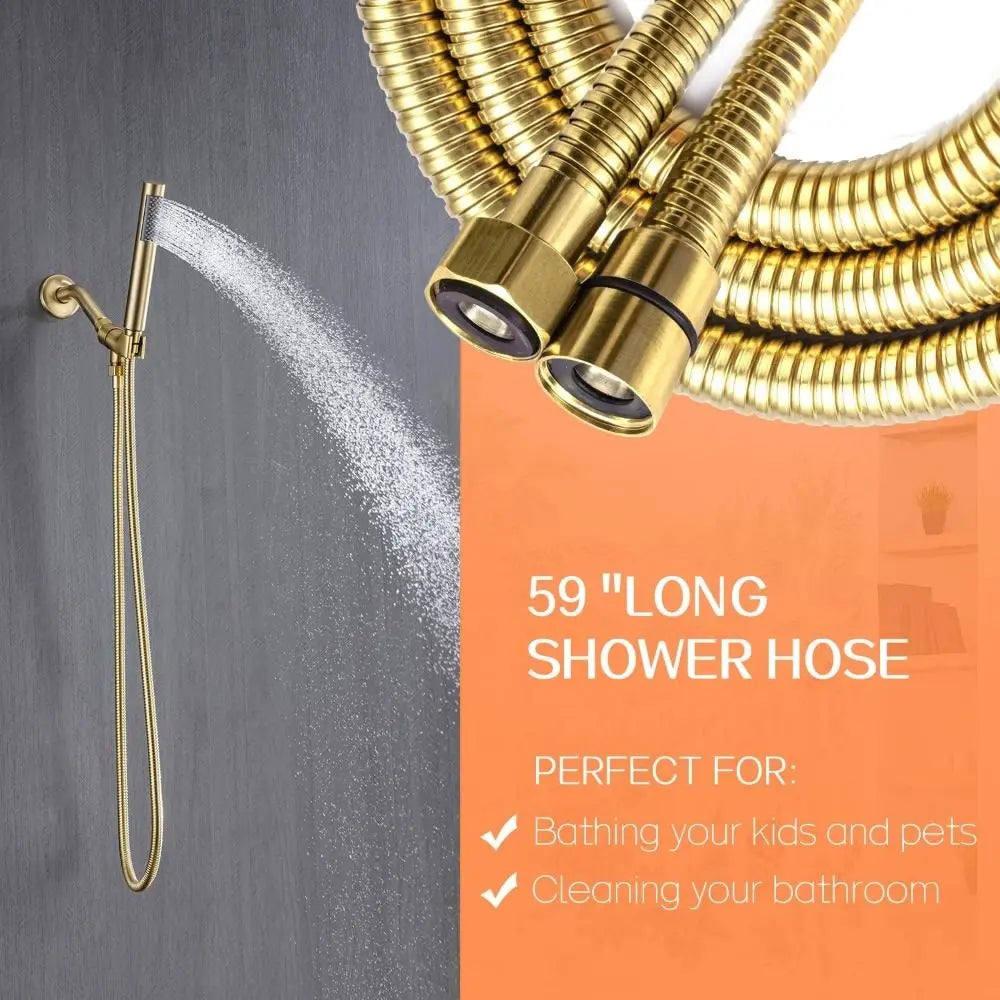 1.5/2m Replacement Shower Hose Anti-twist High Pressure Shower Head Extension Tube Universal Stainless Steel Oasis Select