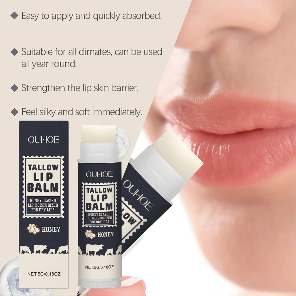 Tallow Lip Balm – Nourishing, Hydrating & Line-Fading Nourishing Lip Balm Oasis Select