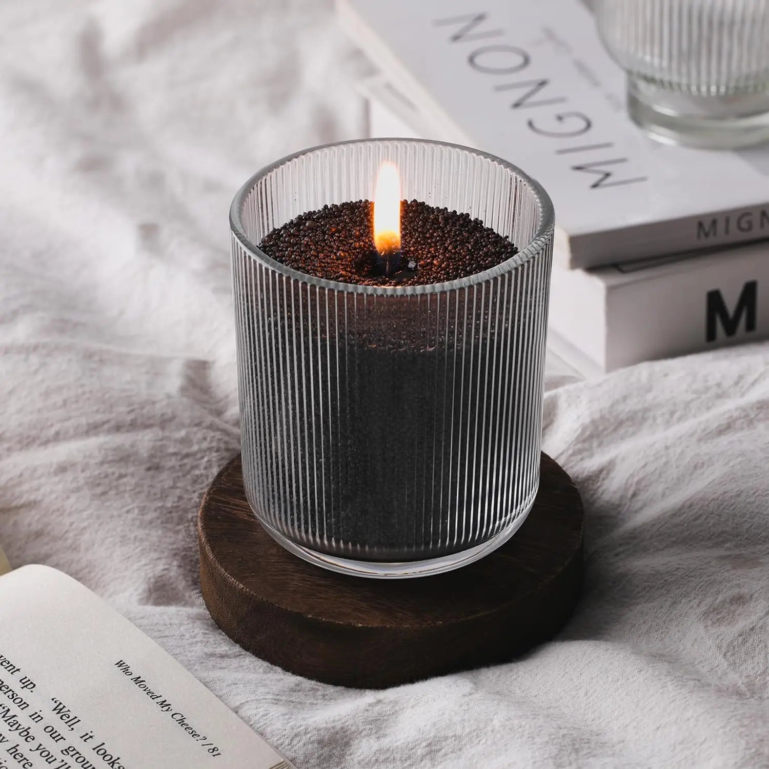 200G White Black Pearled Candle Sand Set with 10pcs Candle Wick DIY Handmade Materials For Beads Candle Making Kit Crafts Oasis Select