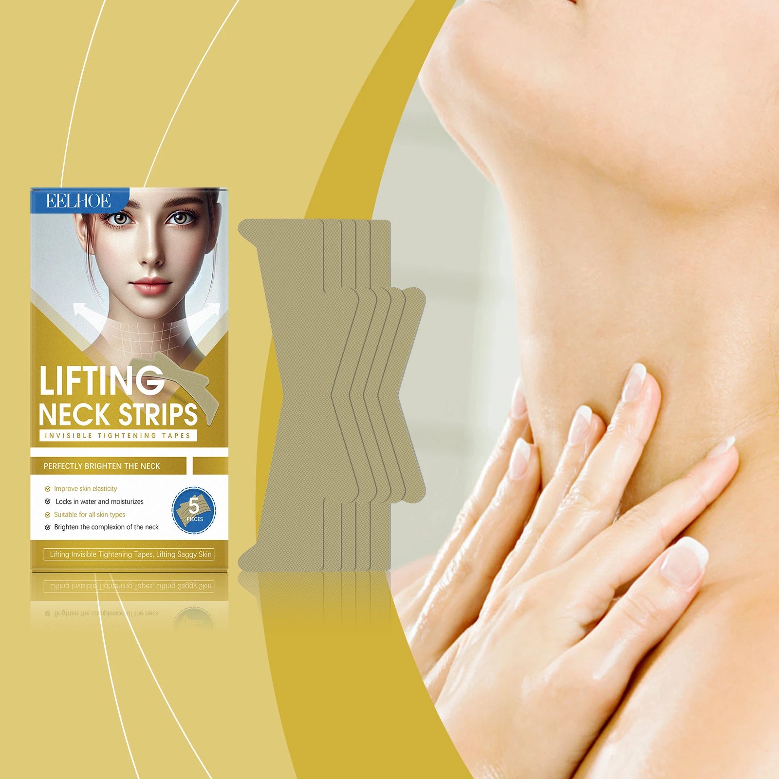 Eelhoe Neck Tightening Patch – Lift, Firm & Moisturize (5 pcs) Neck Lifting Patch Oasis Select