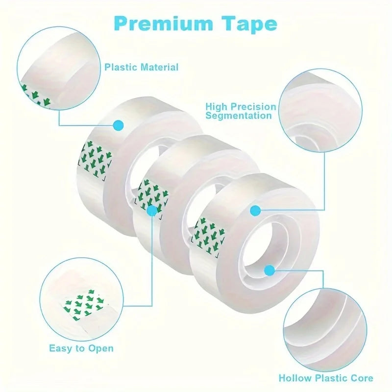 6/8 Rolls, Super Strong Transparent Tape,used for Gift Packaging, Moving, Office,Crafts-Very Suitable for Homes,office Supplies Oasis Select