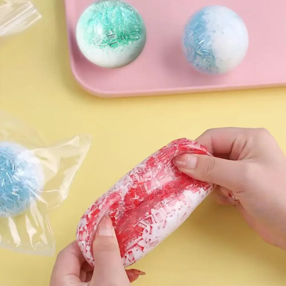 1-20PCS Crushed Ice Cream Soft Squishy Ball Stress Relief Handmade Decor Squeeze Decompression Fidget for Adult Oasis Select