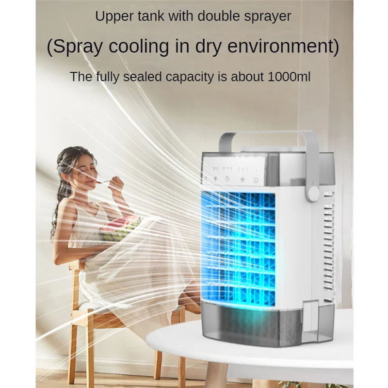 Portable Evaporative Air Cooler – USB Mini Fan for Room & Car