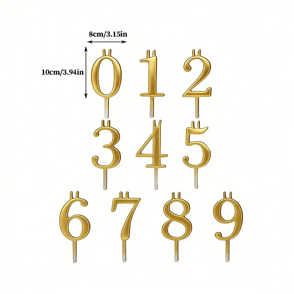 Number Candles 0–9 Birthday Cake Topper | Color Changing Set