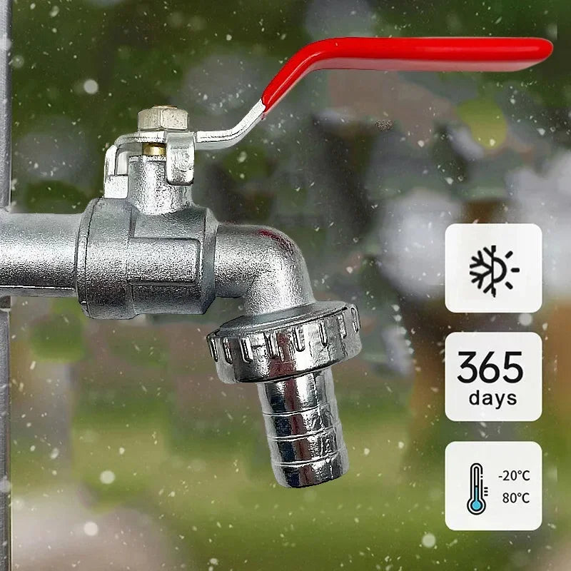 1/2" Brass Garden Faucet IBC Tank Water Tap | Antifreeze Valve