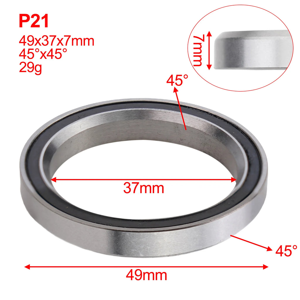 Silver Bicycle Part Repair Parts For Bicycle Bowl Set Bearing Peilin Shaft Steel Silver Bike Accessories 38/39/41/44/49/52mm Oasis Select P21