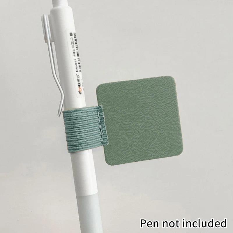 Self-Adhesive PU Leather Pen Loop Holder for Notebooks