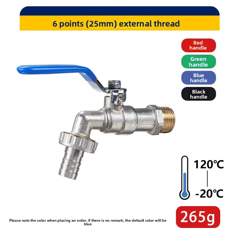 1/2inch Garden Irrigation Brass Faucet IBC Tank Water Tap Single Outlet Valve Replacement Antifreeze Outdoor Balcony Accessories Oasis Select DN20 B