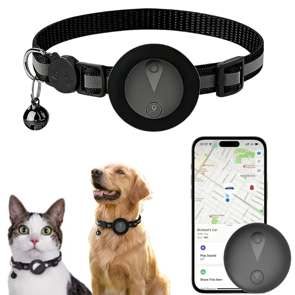Remote Pet GPS Tracker with Detachable Reflective Collar, Real-Time Tracking Movement Alert Collar, for Cats Dog Anti-lost Oasis Select