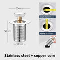 Stainless Steel Floor Drain Filter Mesh Pop-Up Bounce Core Basin Drain Stopper Shower Hair Catcher Strainer Bathroom Accessories Oasis Select Type A-50mm