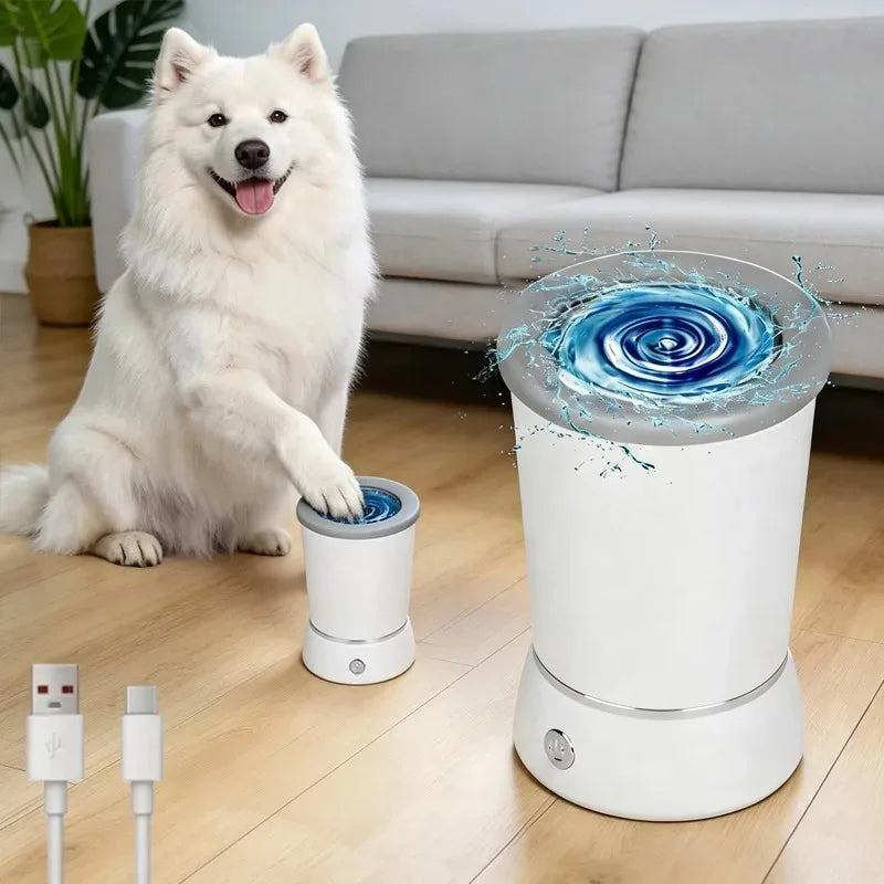 USB Rechargeable Automatic Cleaner Portable Dog Paw Washer Electric Massager for Small To Medium Dogs Cats Paw Cleaner Massager Oasis Select
