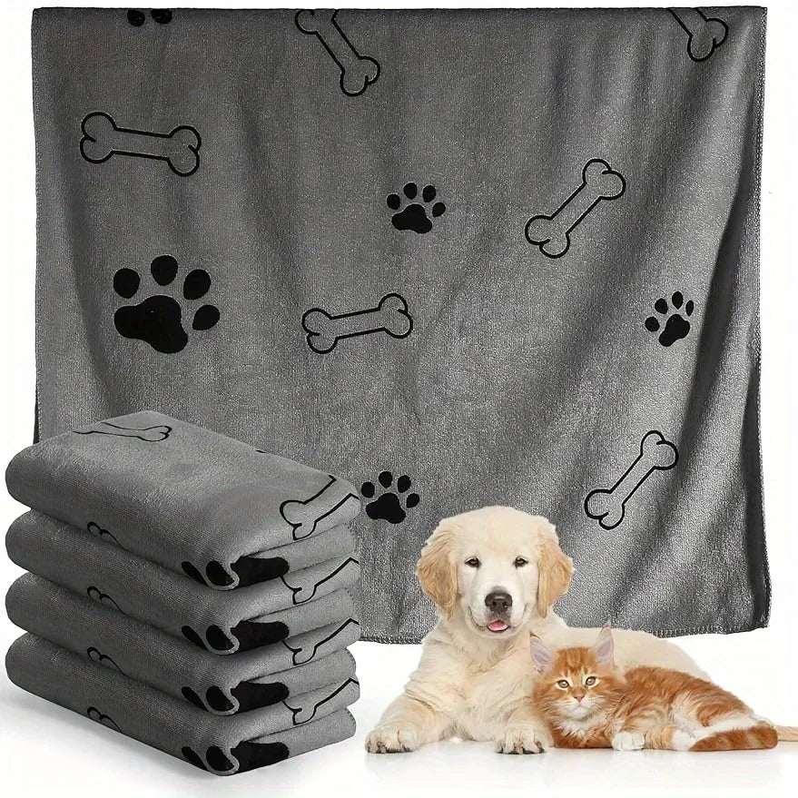 Quick-Drying Microfiber Dog Towel Absorbent Pet Bath Product Fiber Quick-drying Bath Towel Car Wiping Cloth Pet Supplies Oasis Select Gray 60cmx100cm