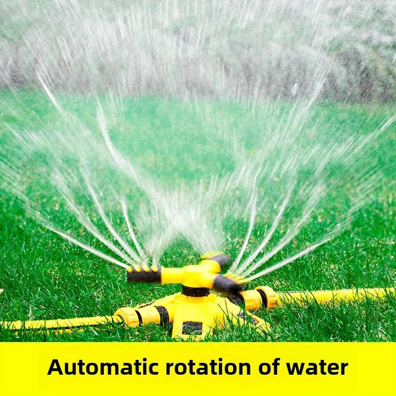 360° Rotating Lawn Sprinkler, Automatic Watering System with Triple Nozzle, Adjustable Irrigation for Garden/Yard,Lawn Sprinkler Oasis Select