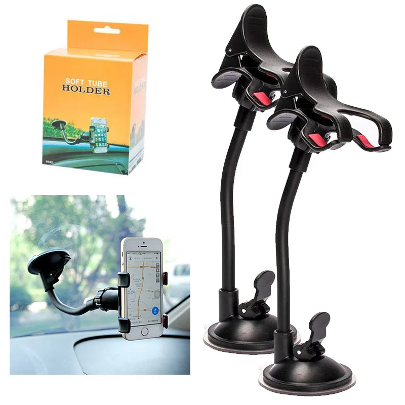 Car Cell Phone Holder Universal 360 Rotating Dashboard Suction Mount GPS Windshield Stands Auto Bendable Support Bracket Device Oasis Select
