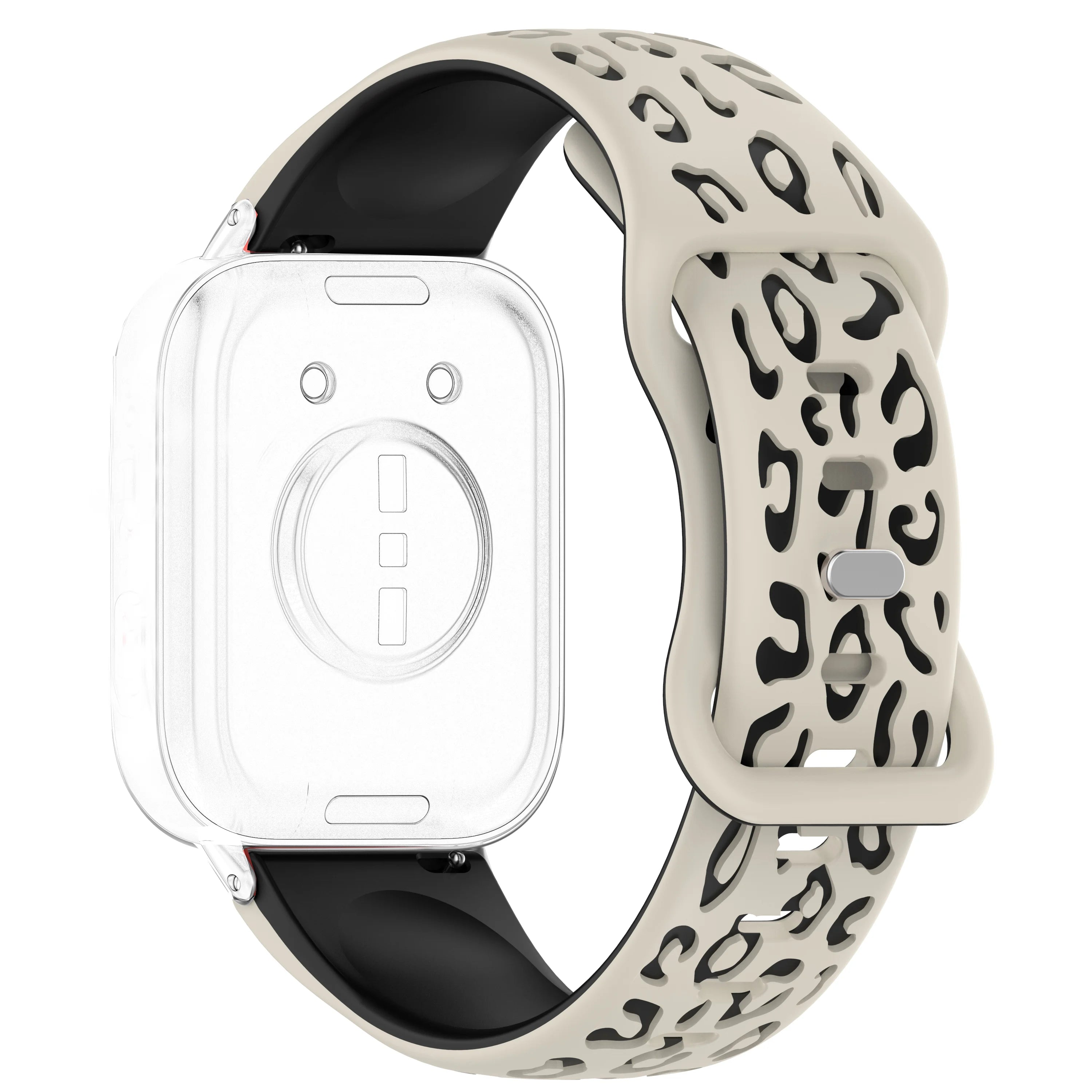Silicone Leopard Watch Band 18/20/22mm – Amazfit, Samsung, Huawei Silicone Watch Band Oasis Select Starlight whiteBlack 18mm
