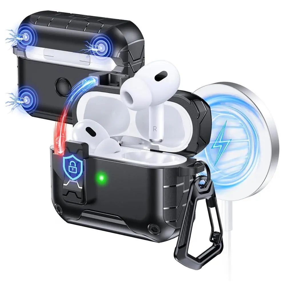 AirPods Pro 3 Case – Phone Stand, Magnetic Lock & Keychain Earbud Protective Case Oasis Select A