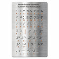 Aluminum Braille Alphabet Board Efficient Professional Braille Learning Board with Raised Dots Educational Braille Practice Tool Oasis Select Silver