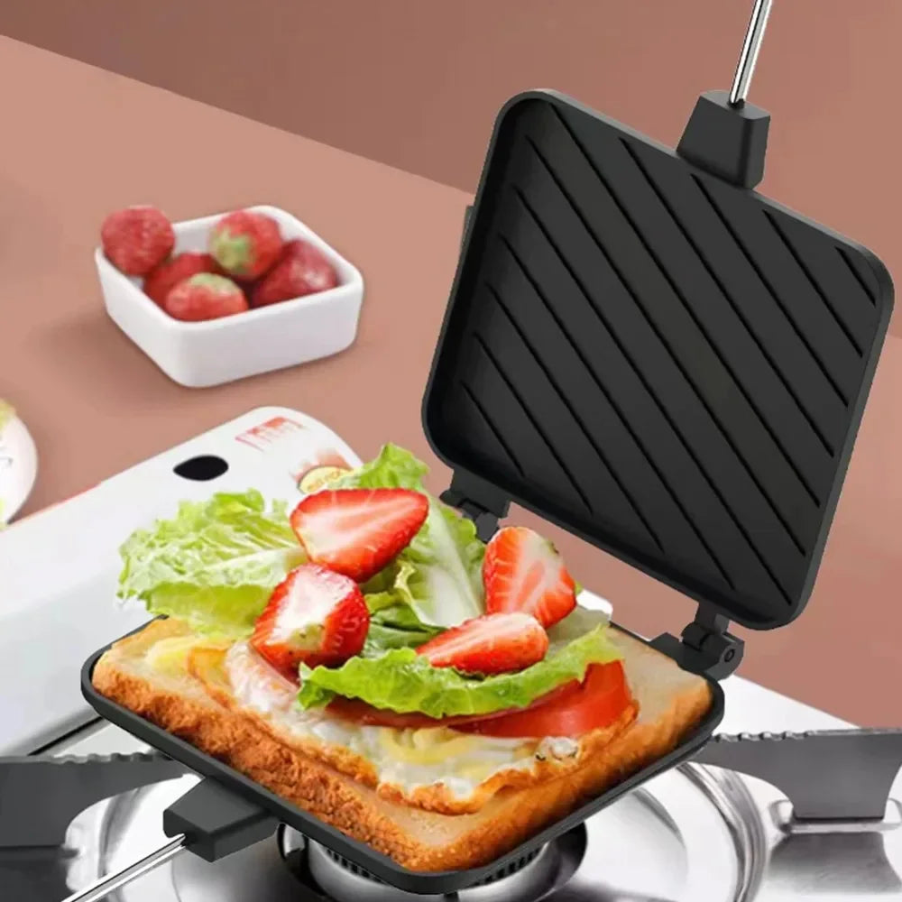 High Temperature Resistant Double Sided Sandwich Baking Pan Multifunctional for Breakfast Pancakes and Omelets Camping BBQ Tools Oasis Select