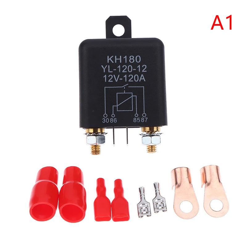 Car Battery Separator Coupler Power Switches 4Pin Dual Battery Isolator Relay 120A 200A 12V 24V Battery Circuit Cutter Oasis Select 120A 12V