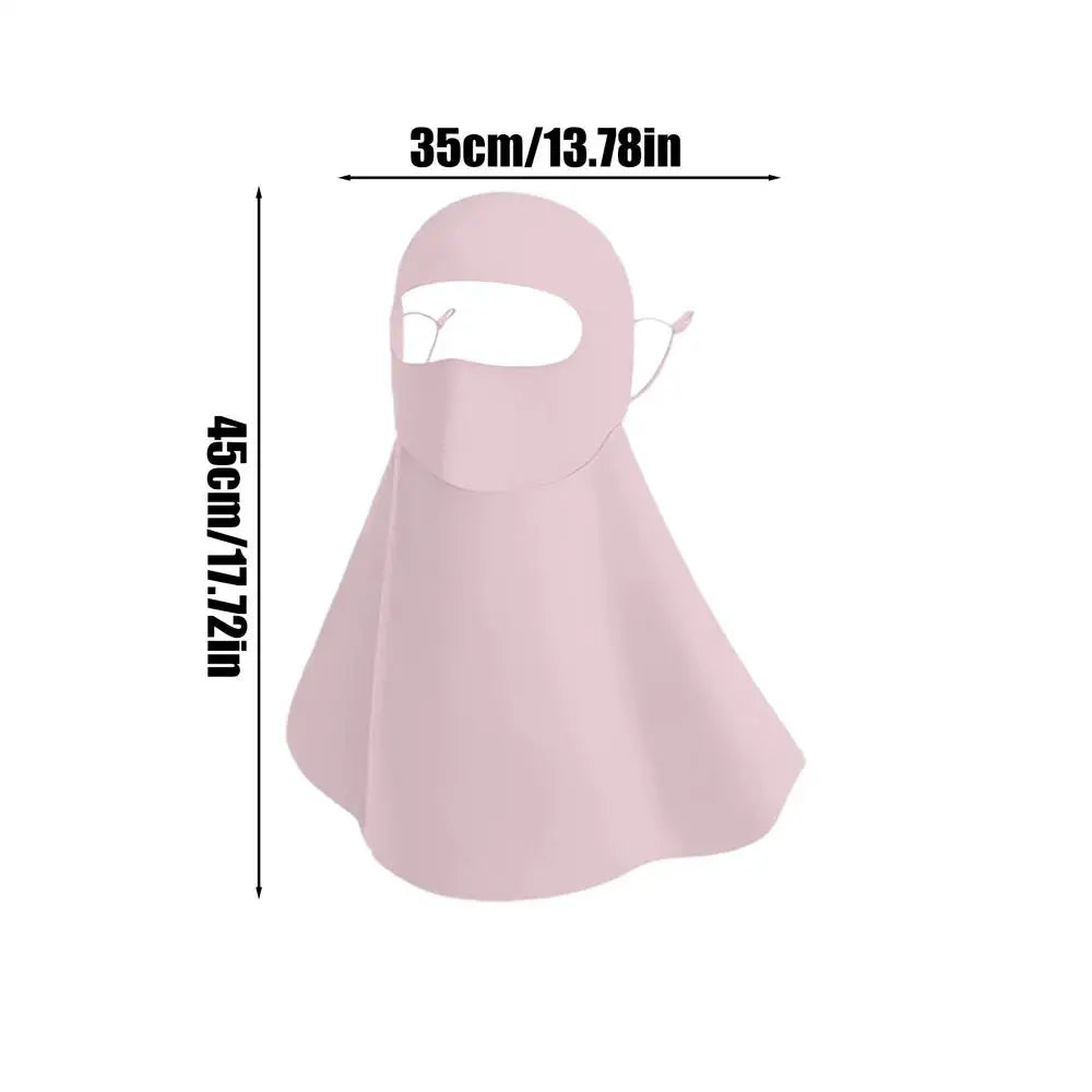 Sunscreen Full Face Mask Summer Neck Face Mask UV Protection Breathable Sun Protection Masks Veils Outdoor Sport Face Cover Oasis Select Pinks