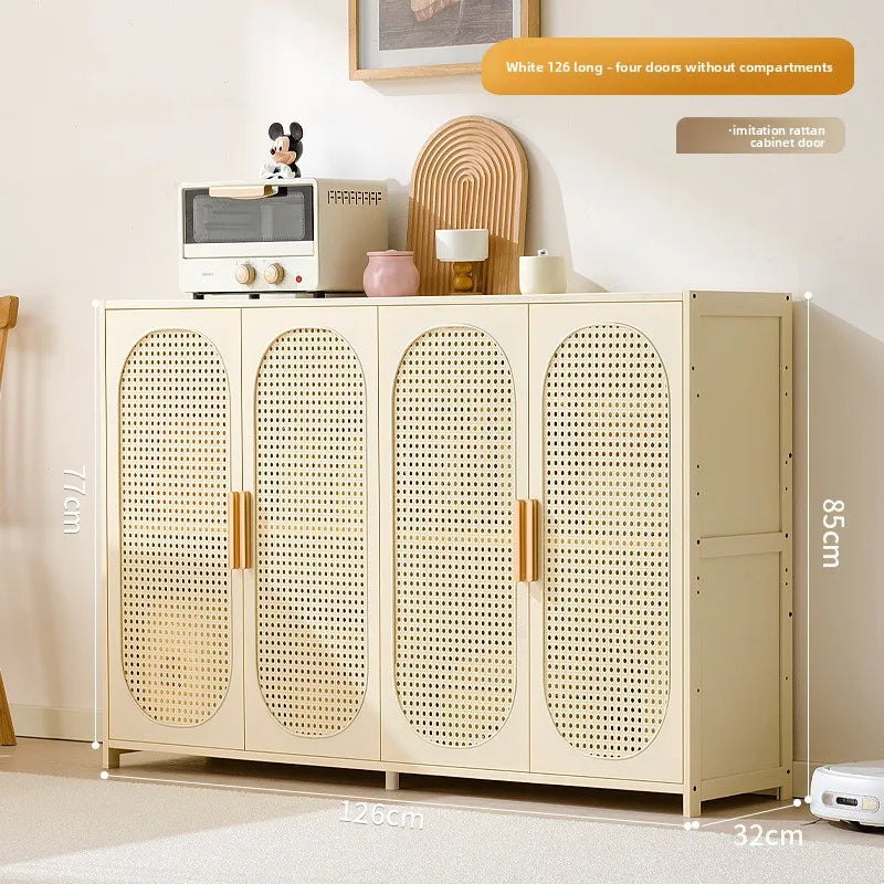 Tea Cabinet, Living Room Against the Wall Cabinet, Locker Storage, Low Cabinet, Kitchen Shelf, Household Dining Cabinet Oasis Select Milk white 126cm