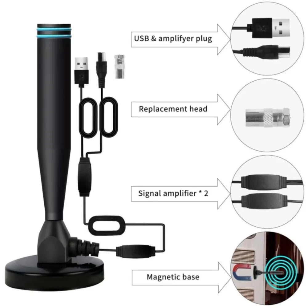 2025 New Indoor Digital TV Antenna Ground Wave Antenna Mini HDTV Antenna DV B-t2 Antenna Oasis Select