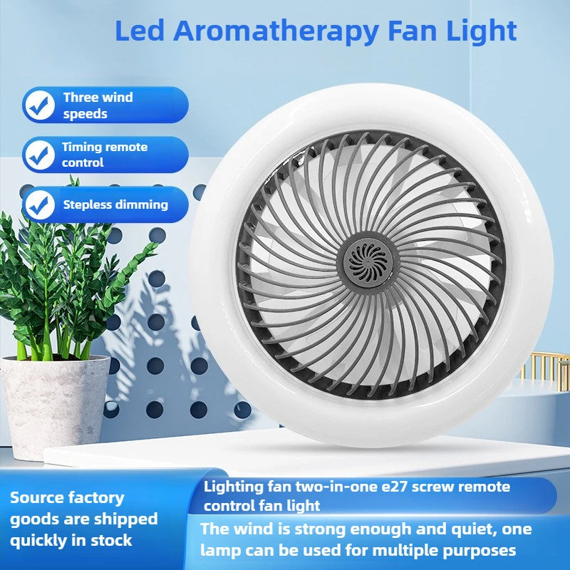 E27 LED Smart Ceiling Fan Light | 30W Remote Control 3 Speed